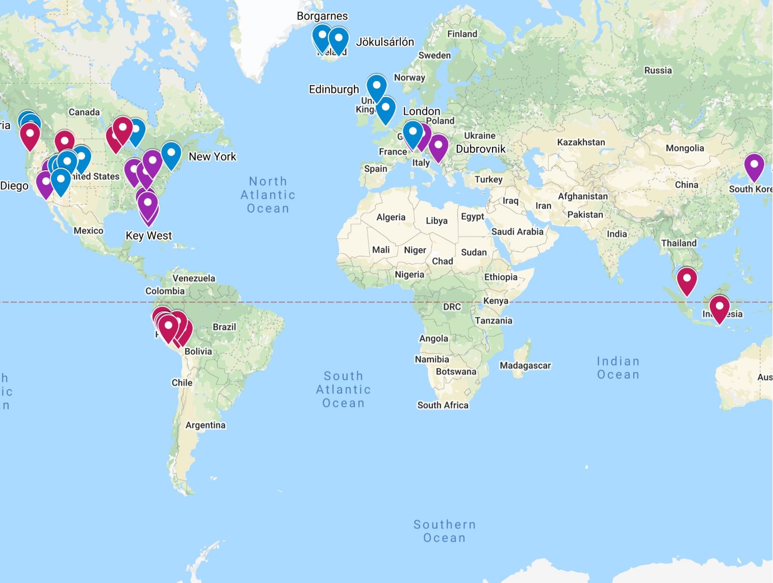 Travel Map Sisbehaving