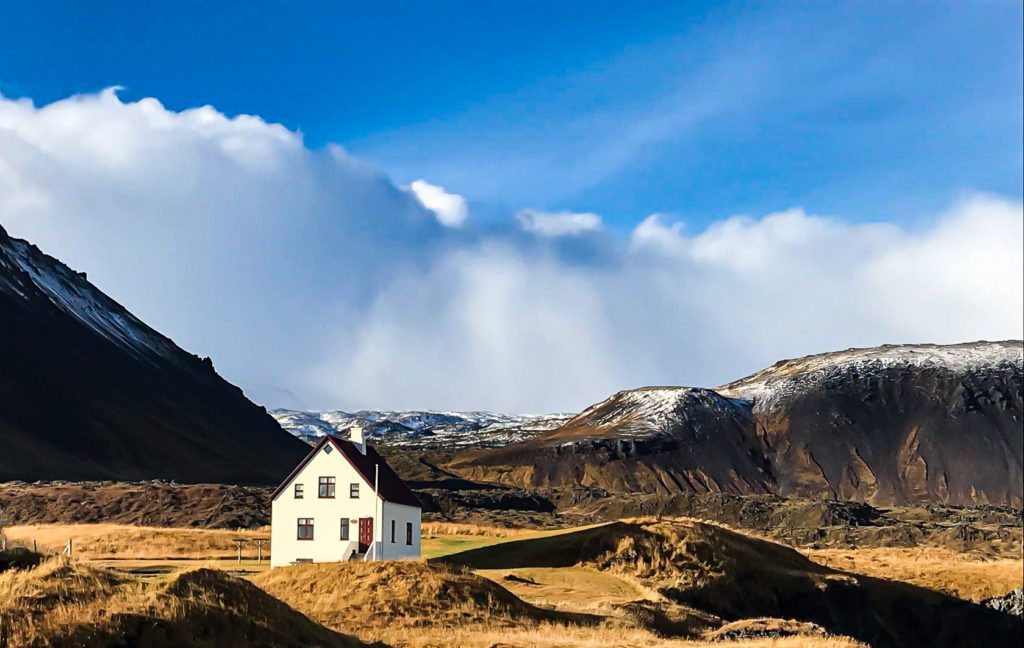 Scenic Iceland house on the Snaefellsnes Peninsula