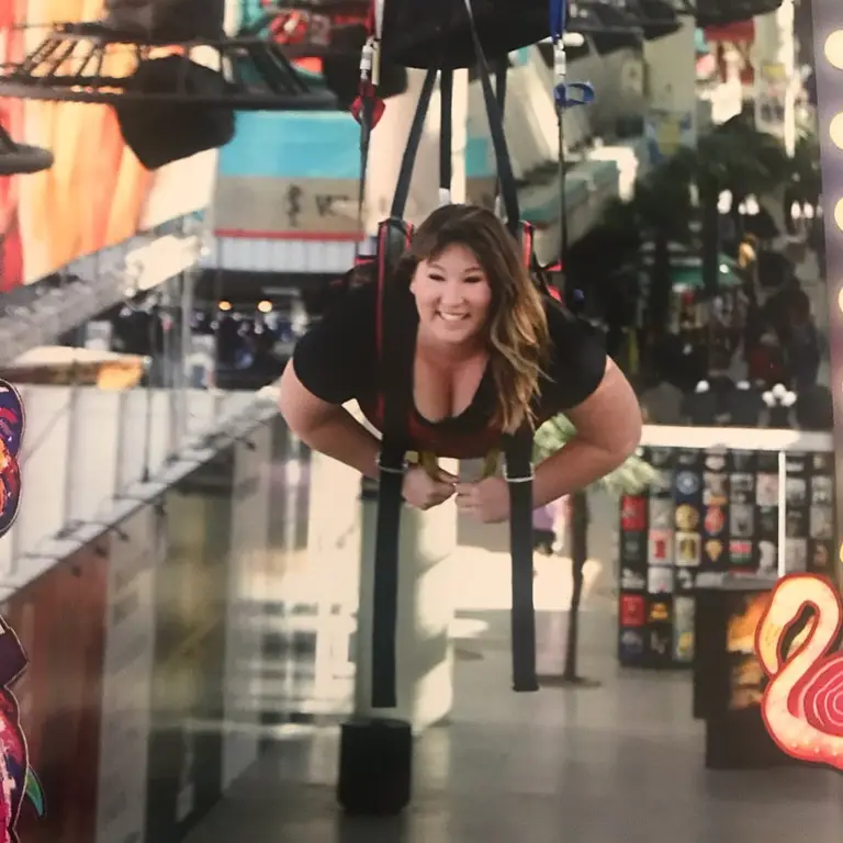 Ziplining on Fremont Street