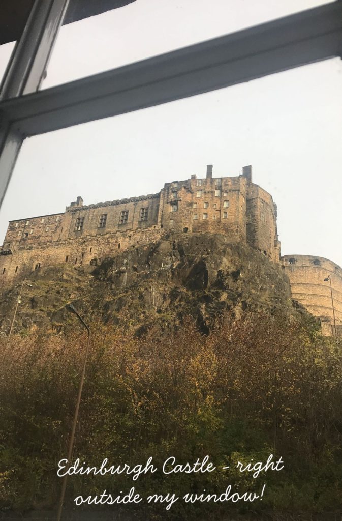 View of Edinburgh Castle from Airbnb