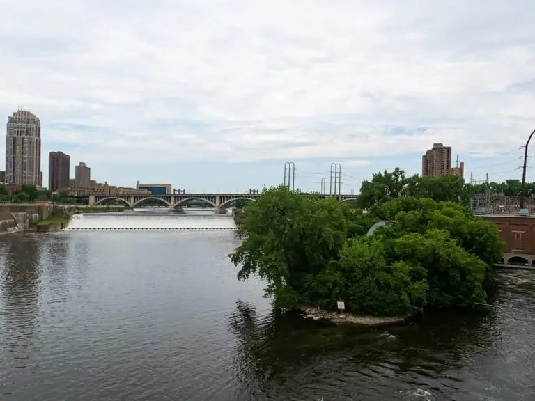 Walking on the Stone Arch Bridge Minneapolis