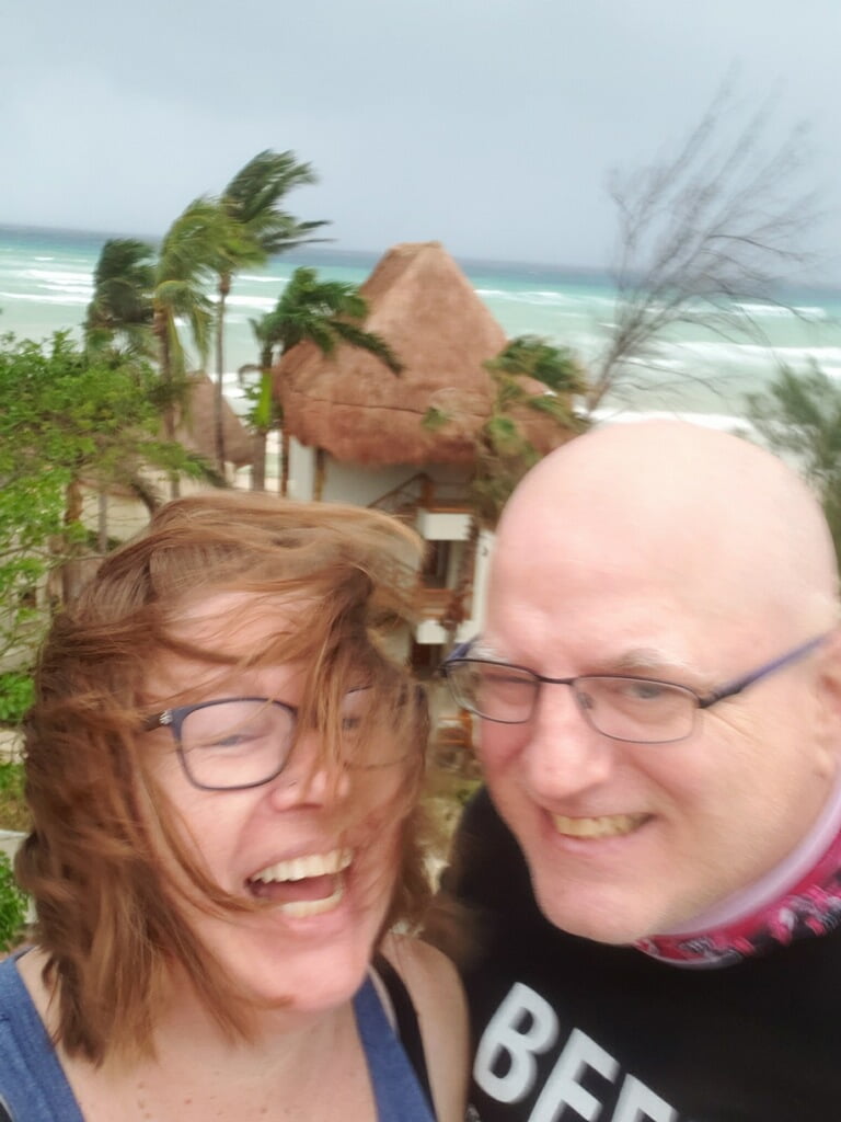 Patti in hurricane winds
Playa del Carmen, Mexico