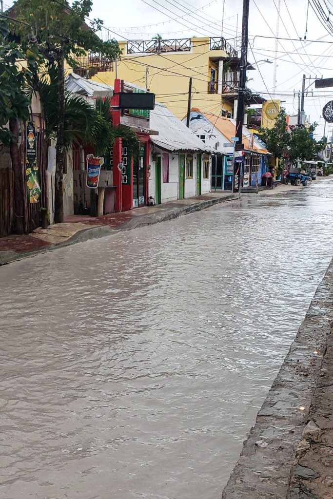 Flooding on Isla Holbox, Mexico