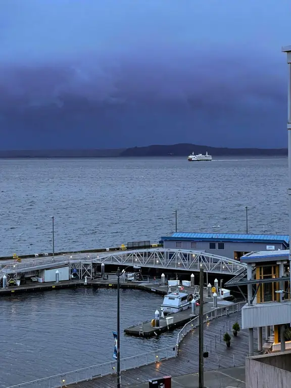 Seattle Waterfront and Ferry Puget Sound