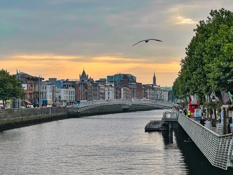 Dublin Ireland River Liffey Sunset