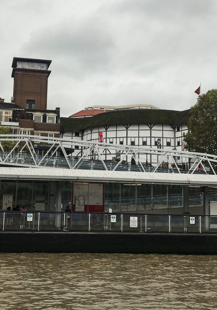 Shakespeare's Globe Theatre from the Thames River, London