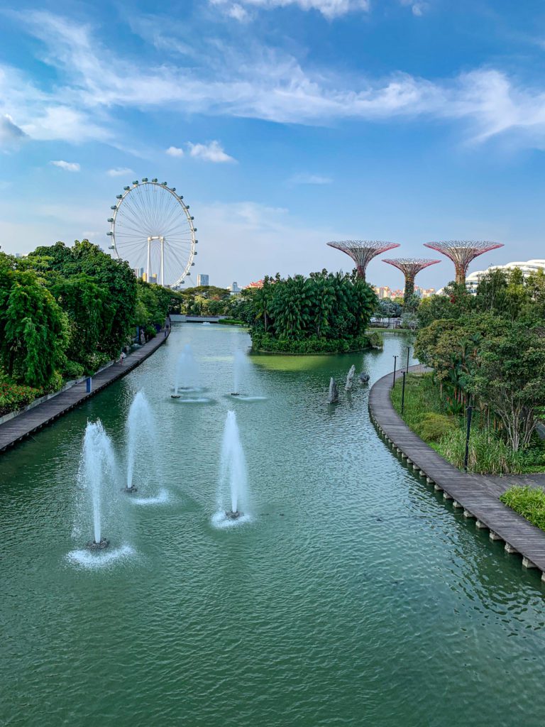 Walkway from Marina Bay Sands to Gardens by the Bay Singapore