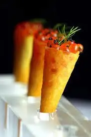 Bagel and Lox Cone at Jose Andres Bazaar Meat Las Vegas