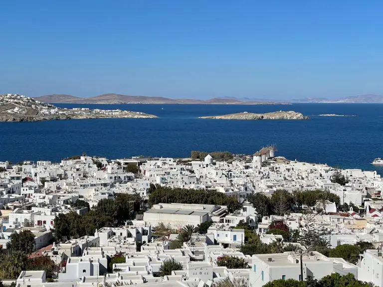 View of from Vencia Boutique Hotel in Mykonos