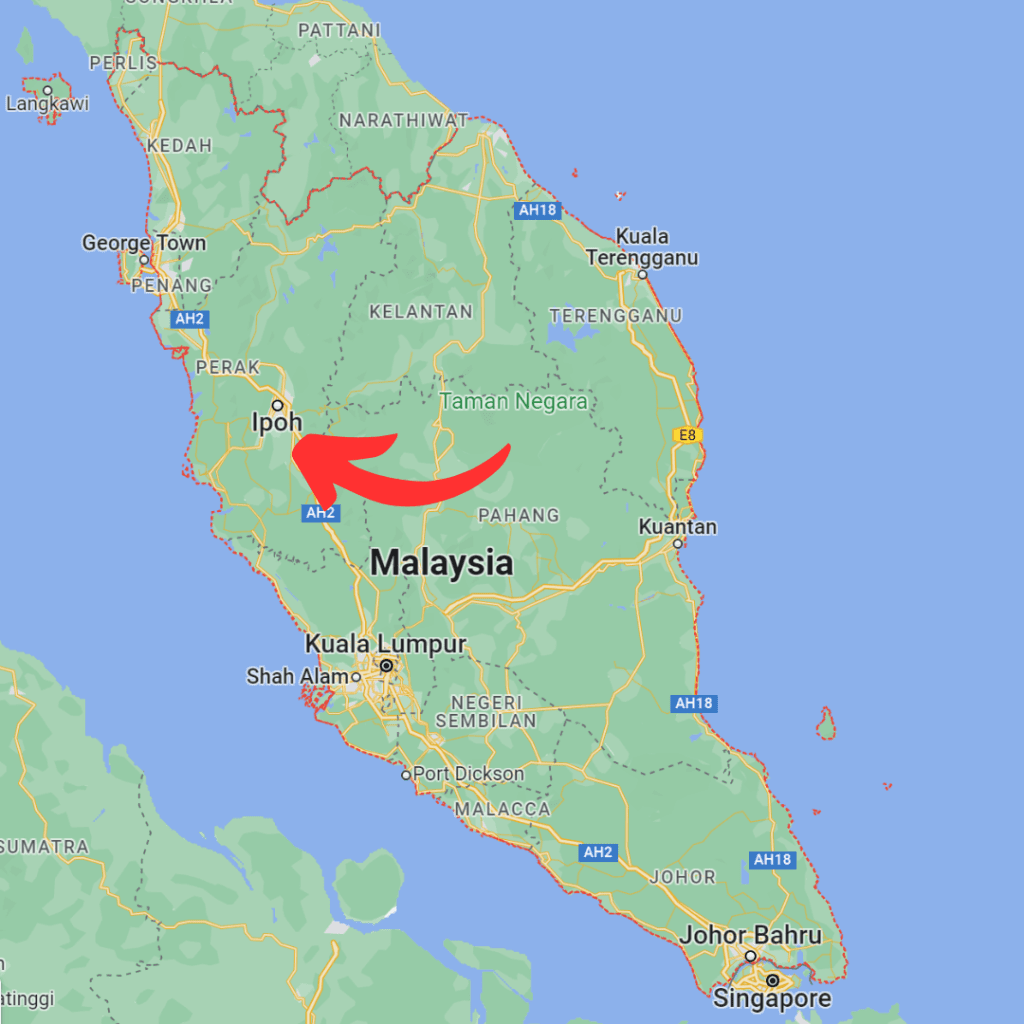 Map of Ipoh, Malaysia