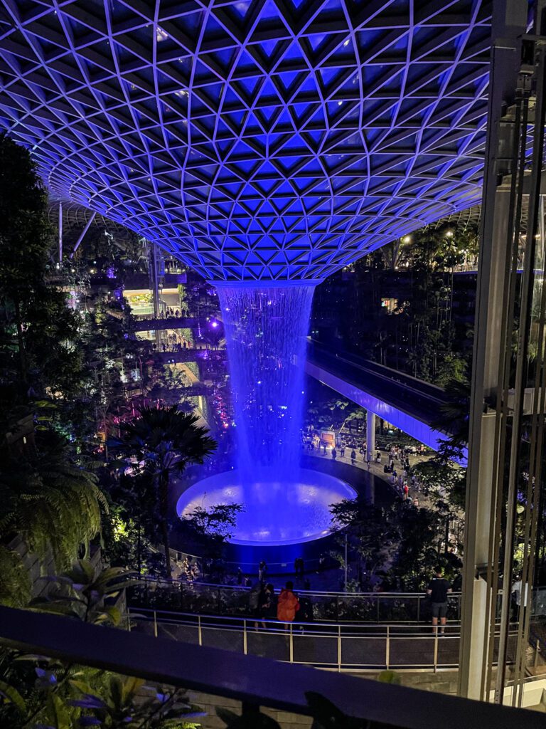 Changi Airport Jewel Waterfall light show