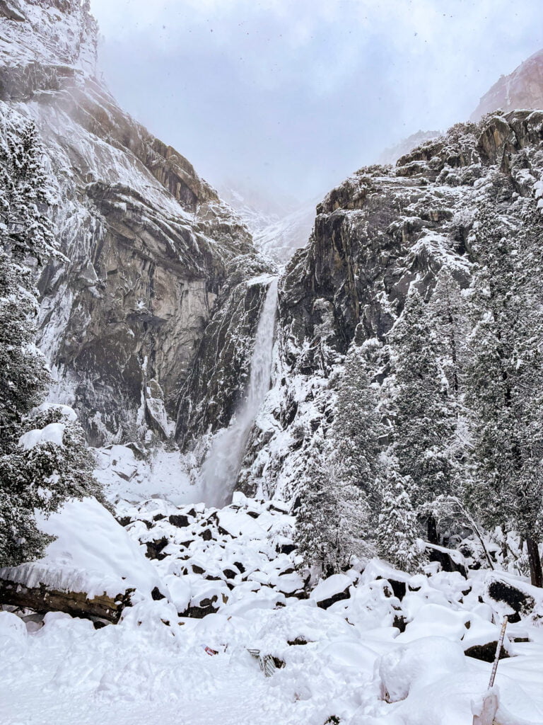 Yosemite National Park 2023 snowfall